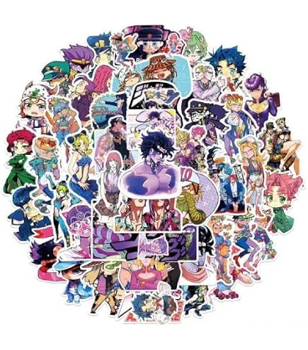 Amazon.co.jp: ジョジョの奇妙な冒険 ステッカー 50枚セット アニメ